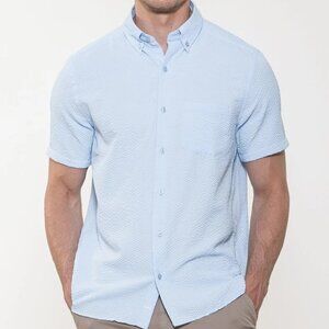 American Heritage Sky Blue Seersucker Stretch Shirt